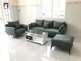  Ghế sofa băng bọc da giả BT89 Noha màu xanh lá sang trọng 