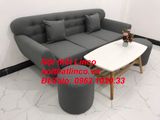  Bộ ghế sofa băng BTC dài 1m9 xám lông chuột vải bố 