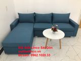  Bộ bàn ghế sofa góc L 2m2 x 1m6 màu xanh dương giá rẻ 