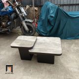  Cặp bàn sofa phòng khách hiện đại BTPK90 Trivoli mặt đá vuông 
