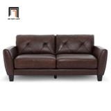  Set ghế sofa phòng khách nâu đậm KT142 Nayelys da Pu mềm 