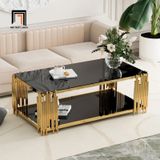  Bàn sofa phòng khách cao cấp BSF59 Tonasia 1m kính 2 tầng 