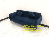  Bộ bàn ghế sofa băng văng xanh dương đậm giá rẻ Nội thất Linco Sài Gòn 