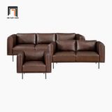  Bộ ghế sofa phòng khách cao cấp KT130 Foxcon da giả màu nâu 