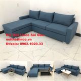  Bộ bàn ghế sofa góc L giá rẻ | Ghế sofa góc xanh dương nước biển đẹp | Nội thất Linco Sài Gòn 