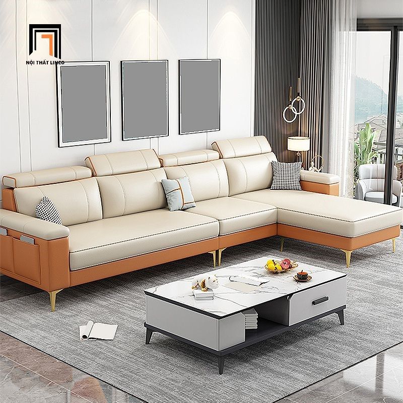  Bộ ghế sofa phòng khách cao cấp GT171 Sheridon 2m3 x 1m55 da Pu 