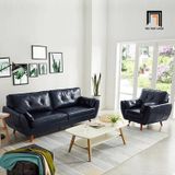  Bộ ghế sofa da giả sang trọng KT109 Rothry màu xanh than 