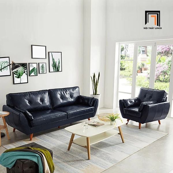 bộ ghế sofa văn phòng xanh than