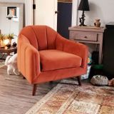  Ghế sofa đơn 1 người ngồi DT39 Mistana vải nhung màu cam 