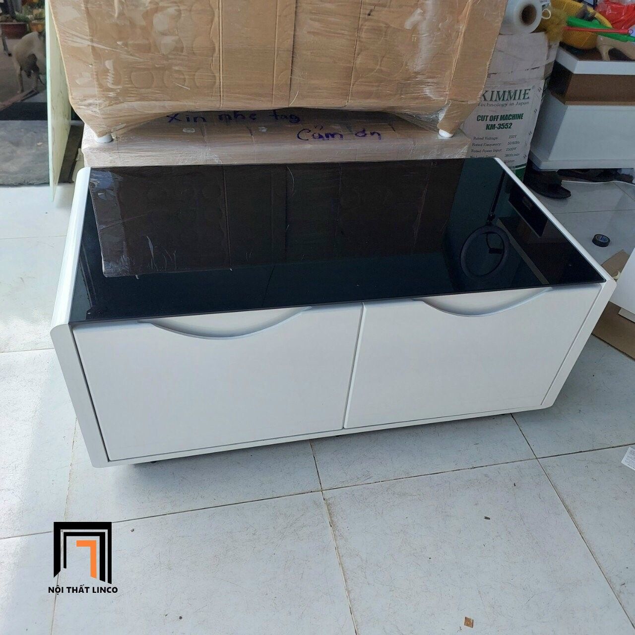  Bàn trà hình hộp chữ nhật 1m x 50 BTPK97 Oakley 2 hộc kéo 