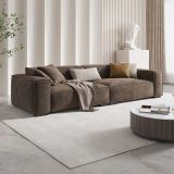  Bộ ghế sofa góc chữ L vải nỉ GT158 Plainview màu nâu cafe 