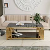  Bàn sofa phòng khách cao cấp BSF59 Tonasia 1m kính 2 tầng 