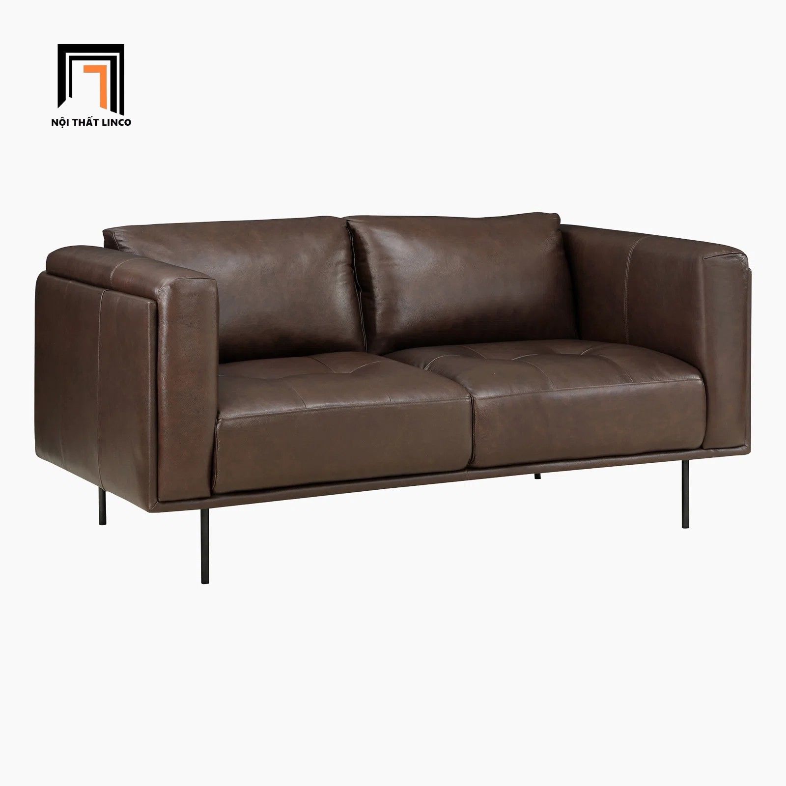  Bộ ghế sofa phòng khách cao cấp KT130 Foxcon da giả màu nâu 