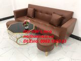  Bộ ghế sofa băng đa năng dài 2m bật giường nằm simili nâu 