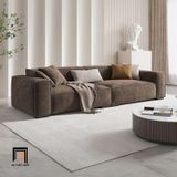  Ghế sofa băng vải nỉ màu nâu đậm BT261 Plainview dài 2m4 