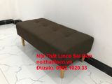  Ghế salong đôn sofa chữ nhật dài 1m nâu cafe đậm giá rẻ | Nội thất Linco tpHCM 