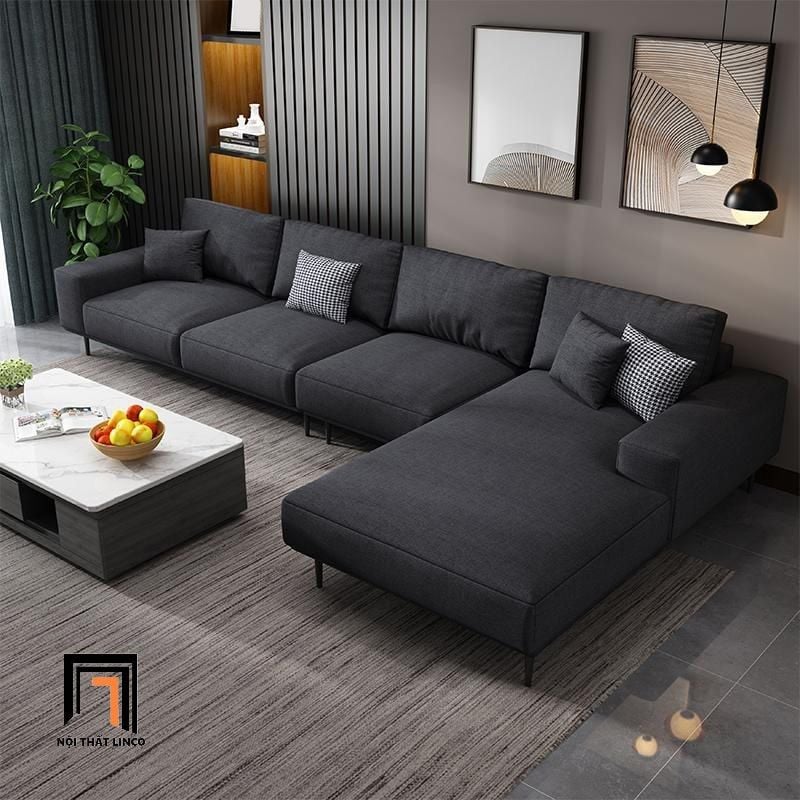  Bộ ghế sofa góc gia đình sang trọng 3m x 1m6 GT186 Pesca vải nỉ đẹp 