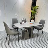  Bộ bàn ghế ăn đá cao cấp 13-BAD4-Sotano 4 ghế ngồi da Pu 