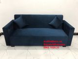  Bộ ghế Sofa băng xanh đậm dài 1m9 nhỏ gọn vải nhung xanh đậm 