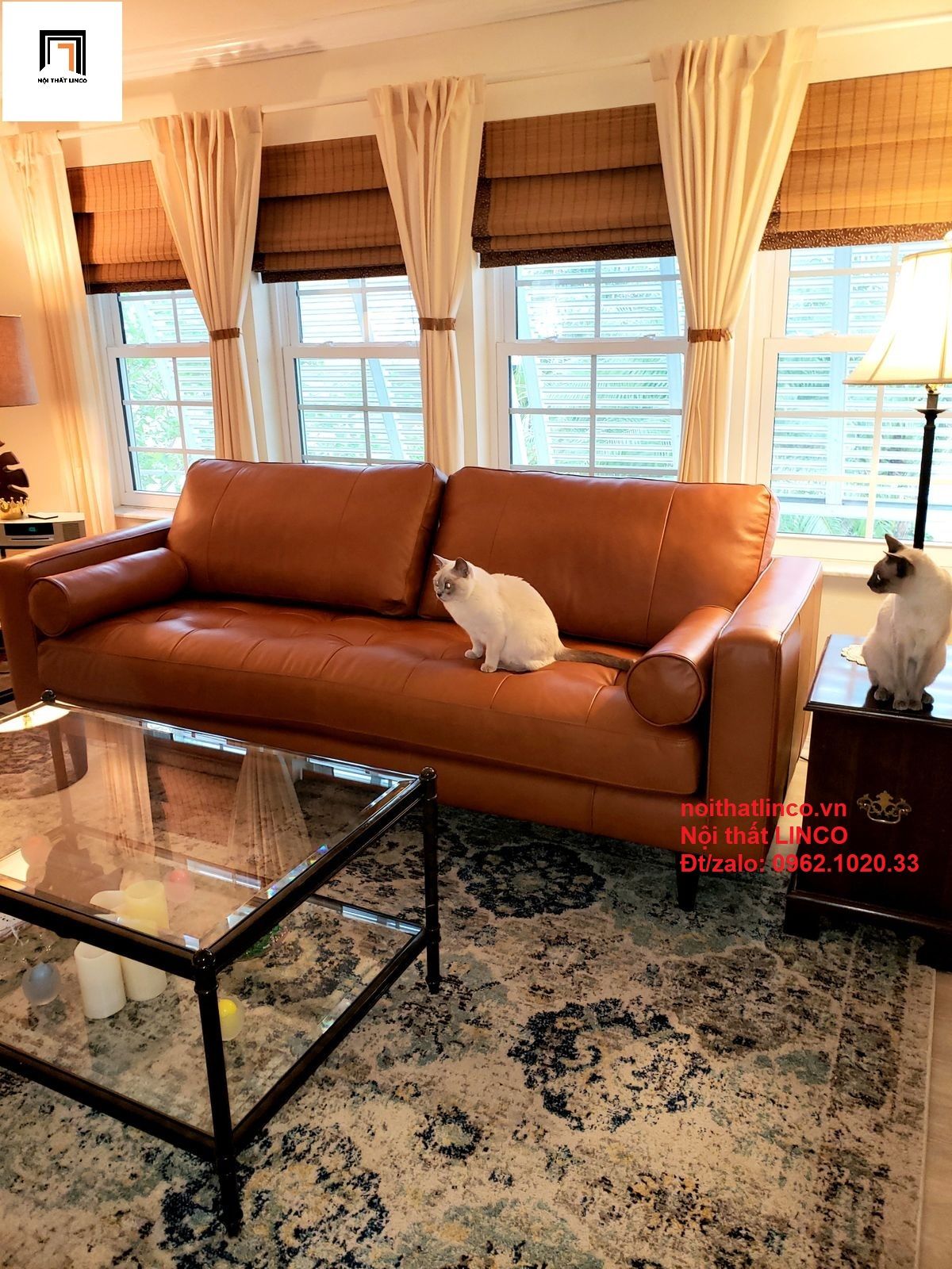  Ghế sofa băng BT13 Brevard dài 1m9 bọc simili giả da sang trọng 