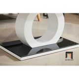  Bàn trà mặt kính đen khung chữ O BSF62 Parowan 1m2 x 60 