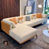  Bộ ghế sofa góc da công nghiệp GT184 Morelia 3m2 x 1m6 hiện đại 