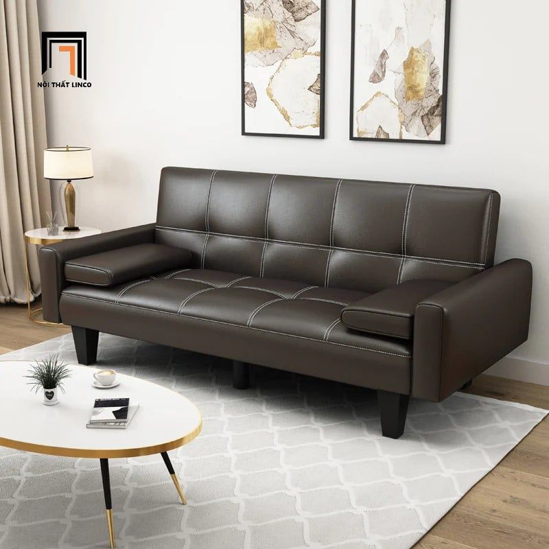  Ghế sofa giường nằm dài 1m9 màu hồng phấn GB59 Sheridan 