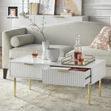  Bàn sofa phòng khách Âu Mỹ BSF97 Bargem dài 1m sơn trắng 