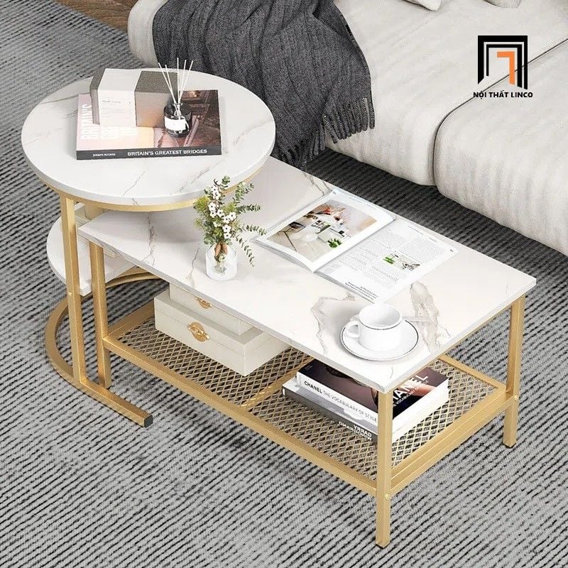 Cặp bàn đôi phòng khách chung cư nhỏ BSF68 Javarrius giá rẻ 
