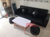  Bộ bàn ghế sofa băng đa năng mini nhỏ simili đen dài 2m 