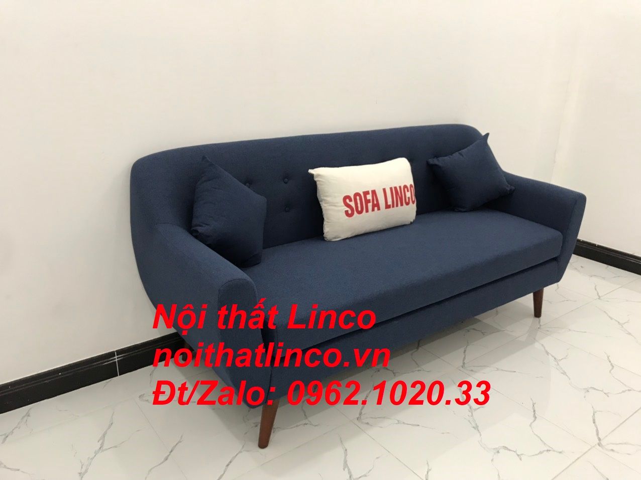  Bộ bàn ghế salon sofa băng xanh dương đậm đen dài 1m9 giá rẻ 