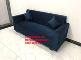  Bộ ghế Sofa băng xanh đậm dài 1m9 nhỏ gọn vải nhung xanh đậm 