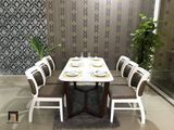  Set bàn ăn 6 ghế phòng bếp 17-KH6-G29-B92 mặt sơn giả đá 