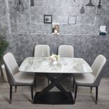  Bộ bàn ăn 4 ghế mặt đá ceramic 1-BAD4-G2-B70 nhập khẩu 