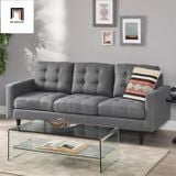  Ghế sofa băng giật nút BT8 màu xám lông chuột giá rẻ 