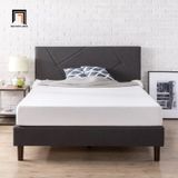  Giường ngủ bọc vải bố nỉ GN26 Bartley màu xám đậm 