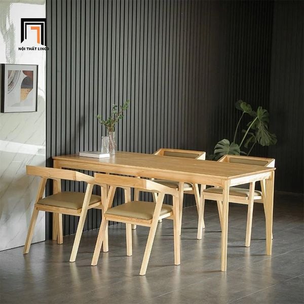 bộ bàn ăn 4 ghế gỗ tự nhiên giá rẻ
