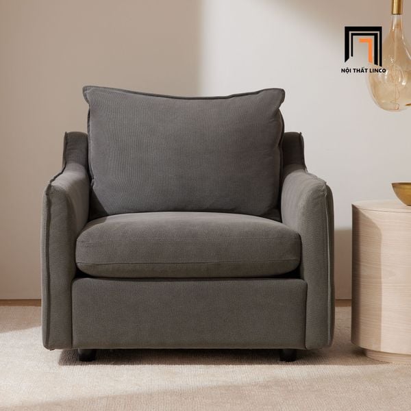 sofa đơn, ghế sofa đơn nhỏ, sofa đơn xám đen