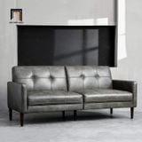  Ghế sofa giường bọc da xám 1m9 GB108 Bharati cho văn phòng 