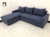  Bộ bàn ghế sofa góc L dài 2m2 x 1m6 màu xanh dương đậm giá rẻ 