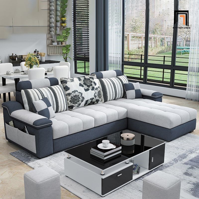  Bộ ghế sofa góc chữ L đẹp GT107 Slopy 2m4 x 1m6 giá rẻ 