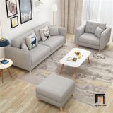  Bộ ghế sofa văn phòng nhỏ tiếp khách KT92 Hanna màu xám ghi trắng 