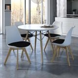  Bộ bàn ăn hình tròn 4 ghế nhựa 1-OC4-GCF11-B1 nhỏ gọn 