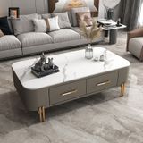  Bàn sofa hình hộp chữ nhật 1m x 55 BSF5 Stonis mặt đá trắng 