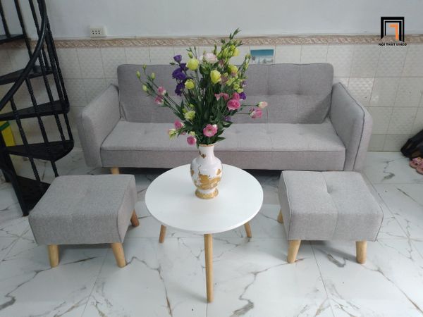 sofa giường, sofa bed, sofa đa năng xám trắng