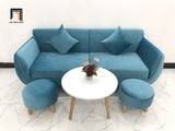  Bộ bàn ghế sofa băng xanh dương nước biển BB dài 1m9 cho căn hộ 