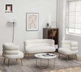  Set ghế sofa cong xinh vải lông cừu KT144 Demetrius giá rẻ 