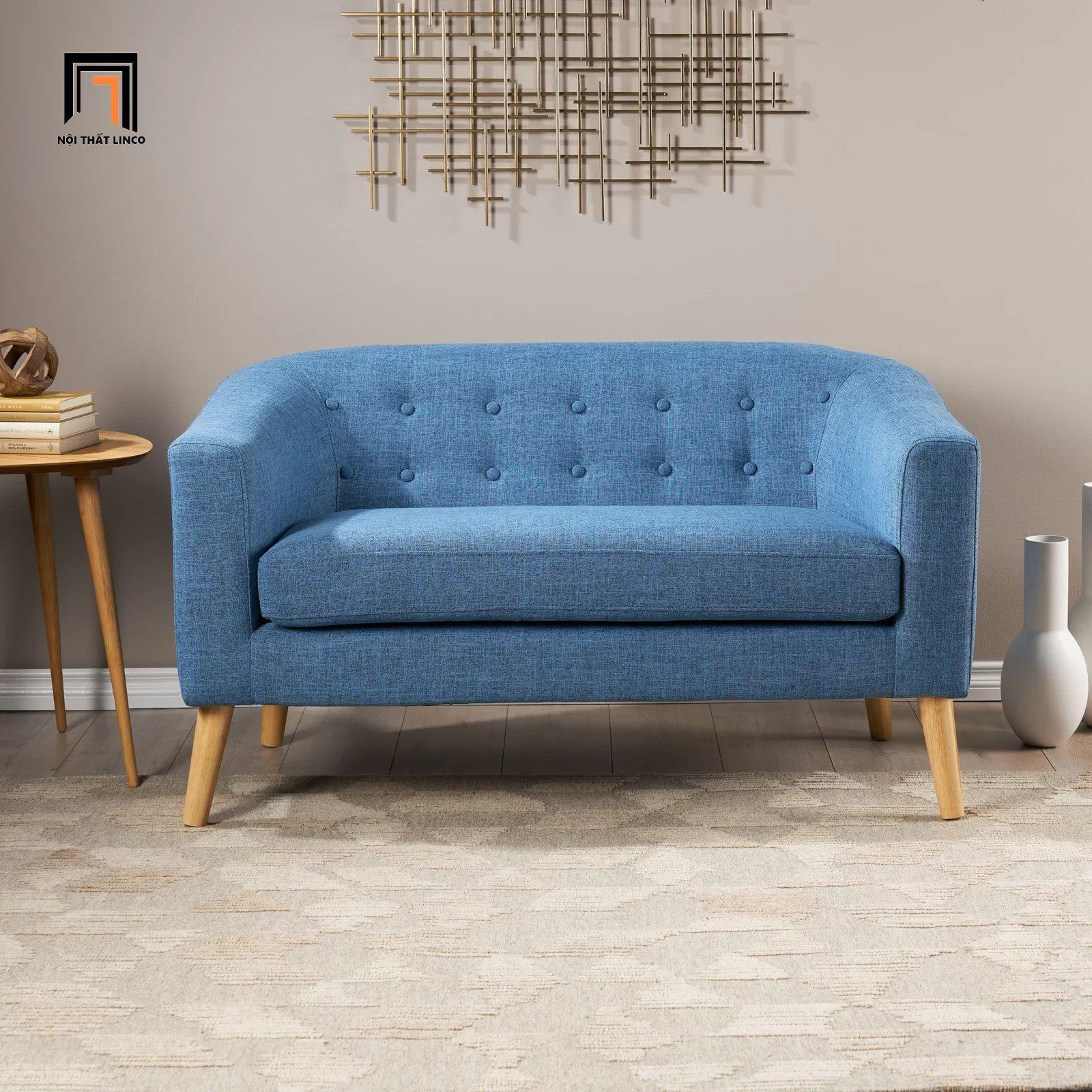  Ghế sofa băng cong nhỏ xinh BT208 Decato dài 1m2 giá rẻ 