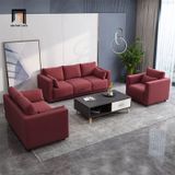  Bộ ghế sofa cho văn phòng KT101 Redfield màu đỏ đô nhỏ gọn 