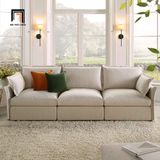  Ghế sofa văng 3 khối ghép lại BT313 Byron dài 2m3 cho gia đình 